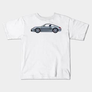 Porsche 911 997 Carrera S Seal Grey Lobster Claw Kids T-Shirt